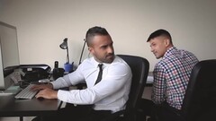 Office ass fucking in cubicle with sexy hunks Thumb