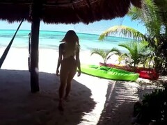Huge CreamPie after POV Sex, Bikini Kayaking to outdoor public beach! Thumb