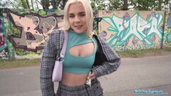 Public Agent Cute Blue Eyed Blonde British Babe Takes Cock Thumb